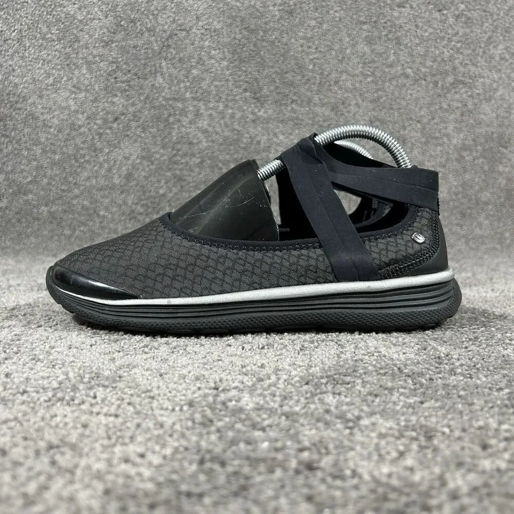 Bzees Sashay Women’s Size 8 M Black Strappy Slip-On Comfort Shoes Used